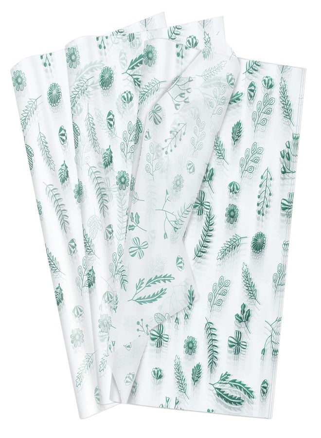 Ethanberg 120 Sheets Gift Wrapping Tissue Paper Bulk, Green Botanical Tissue Paper for Gift Bags, Decorative Art Papers for DIY Crafts Wedding Birthday Baby Showers Holiday Party Decor, 20x14 Inches - Image 1